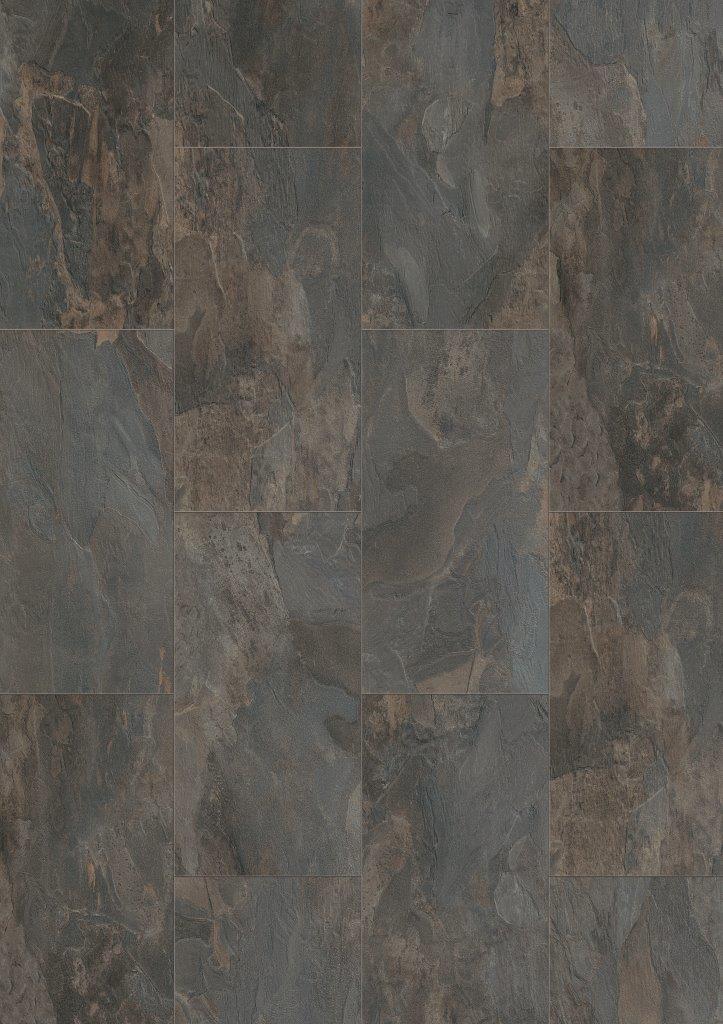 Pewter Slate laminate in vertical view – elegant grey stone-look flooring with realistic surface detail