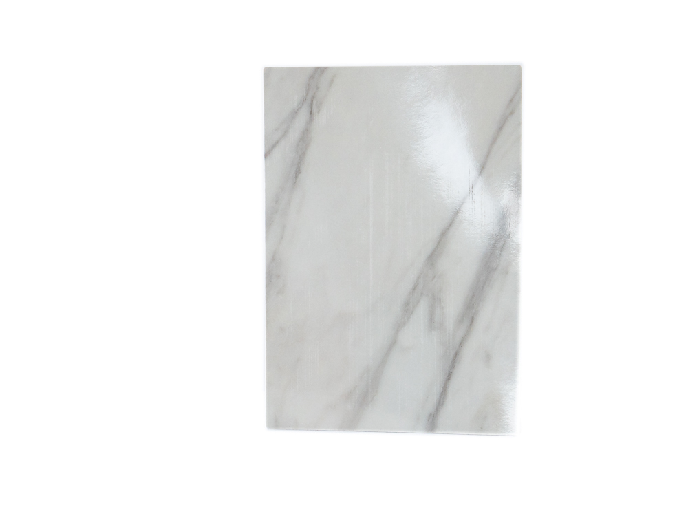 Picture of K023 Venato SQ, an HPL worktop sample with square marble aesthetics.