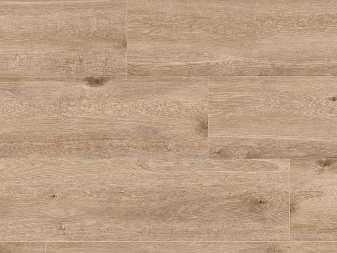 Close-up view of product K406 Eurus Oak, showcasing its detailed oak grain design and the unique blend of natural color tones.