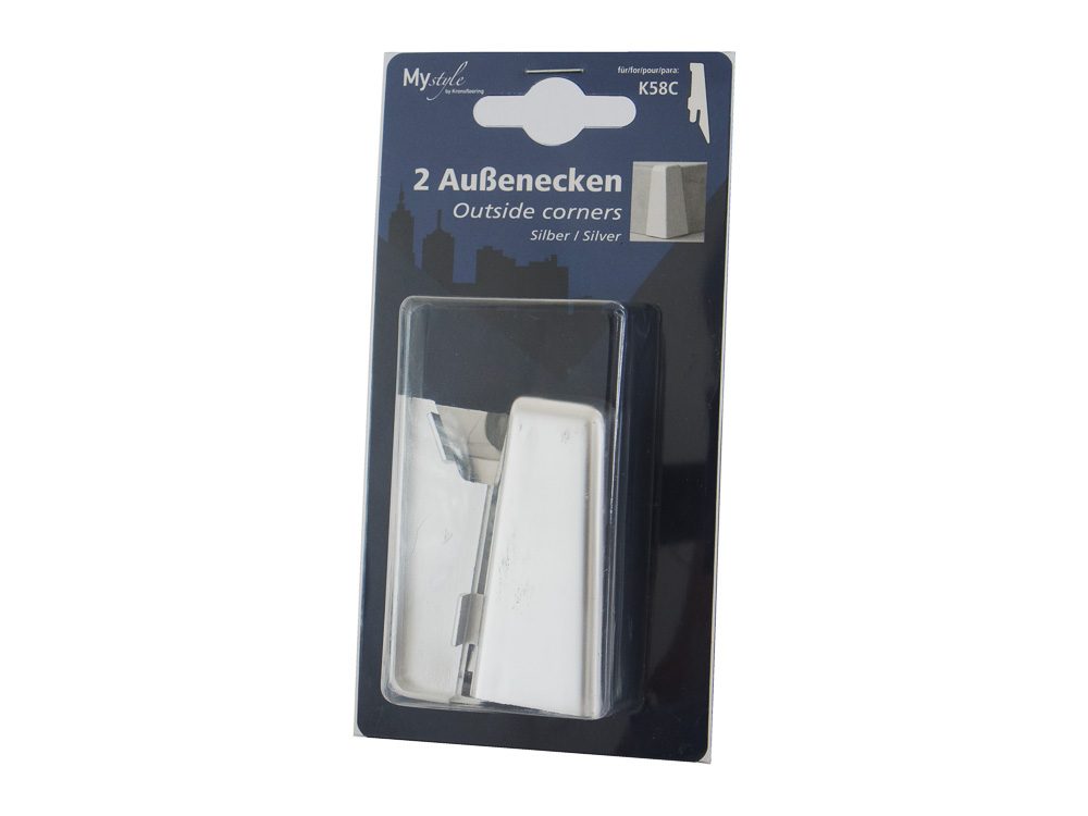 Outside corners K58C, silver (2 pcs)