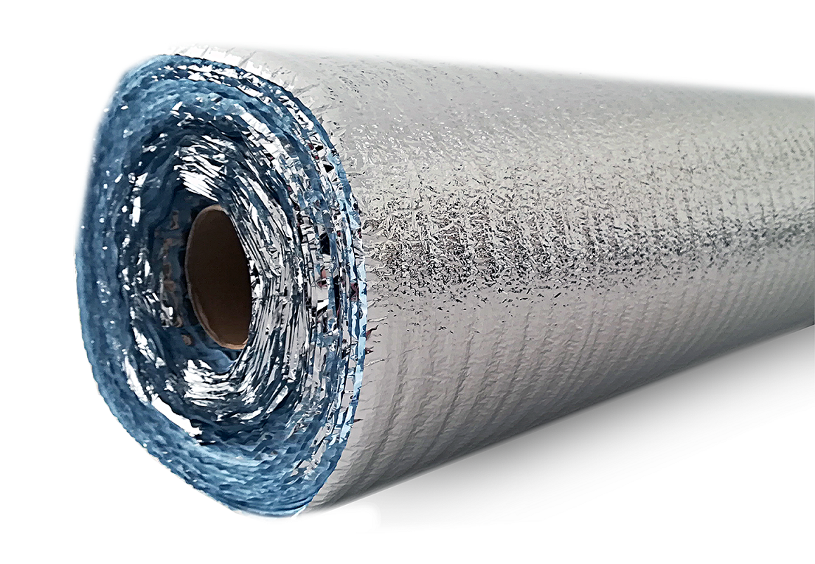 Insulating polyethylene backing with aluminium layer PE 2.0 ALU for 2 mm thick laminate and vinyl.