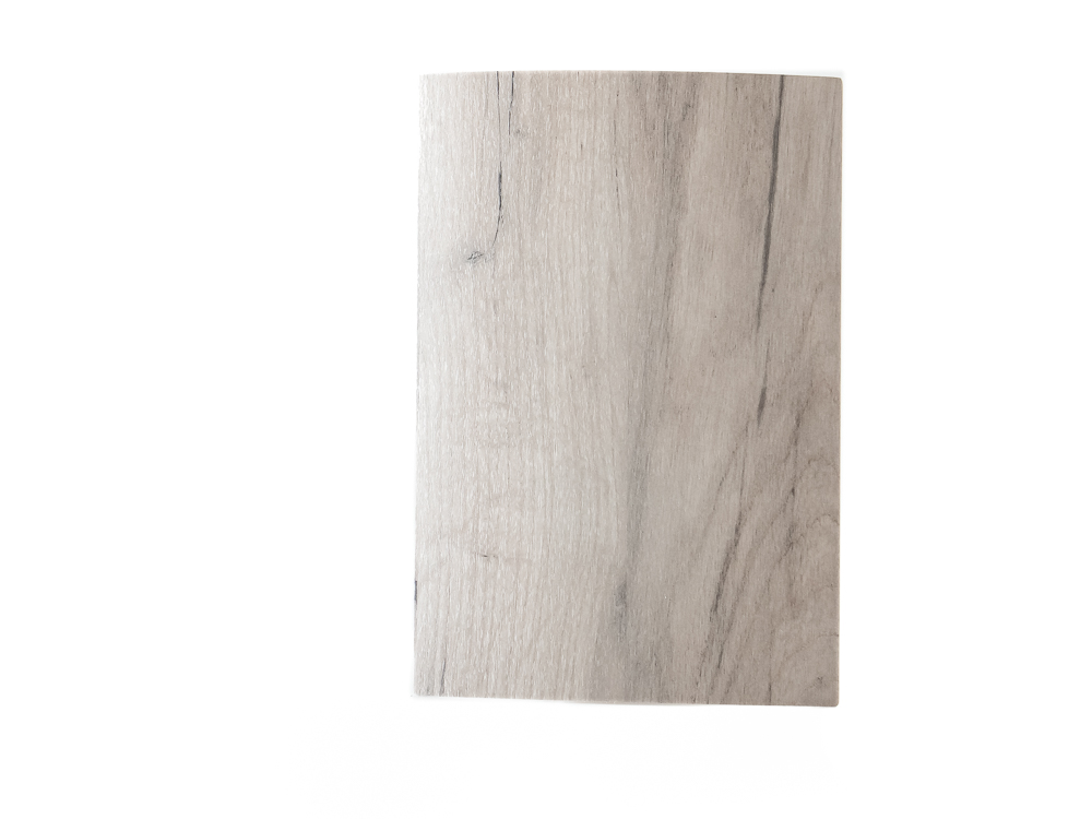 Image of the K002 worktop, showcasing its grayish craft oak design.