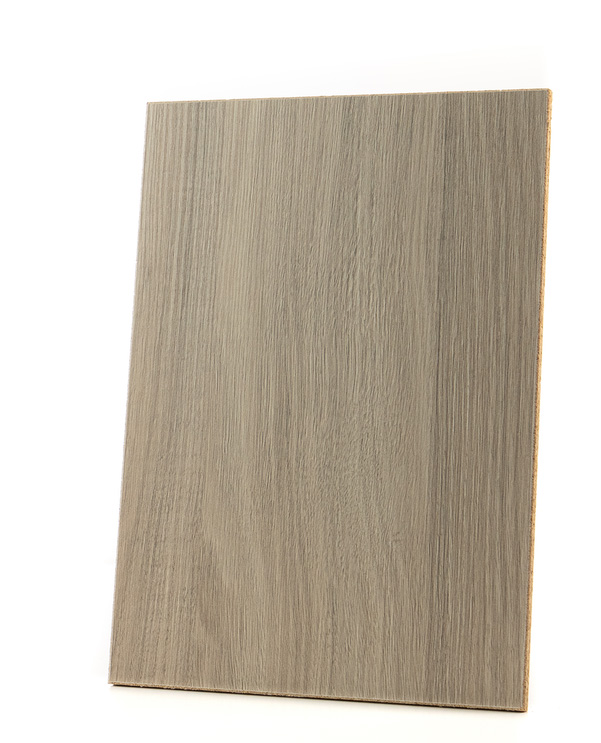 K022 Satin Blackwood sample, medium-fine texture, dark black hue.