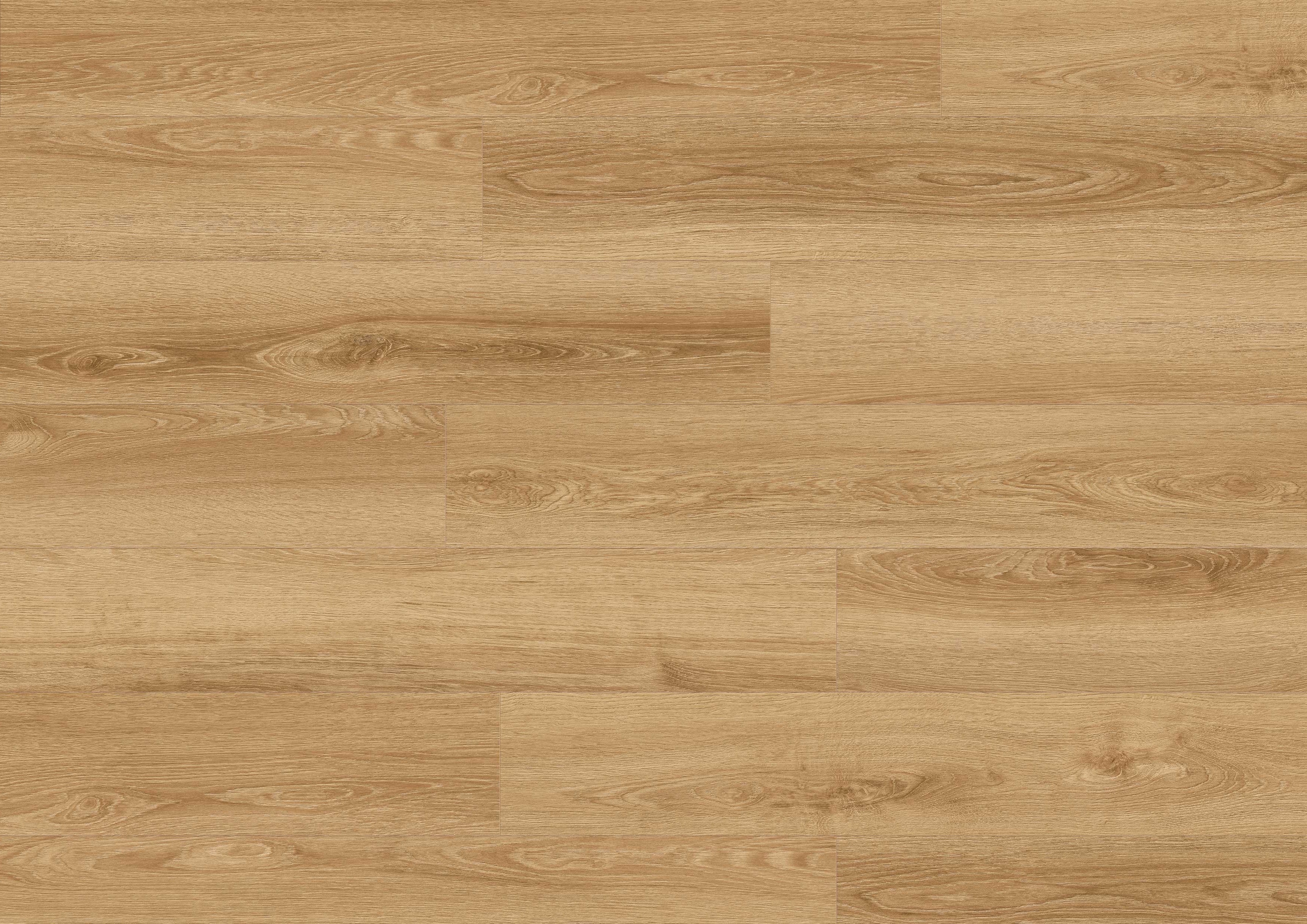 Close-up of Cashew Montreux Oak laminate surface showing natural oak texture and elegant, warm color palette