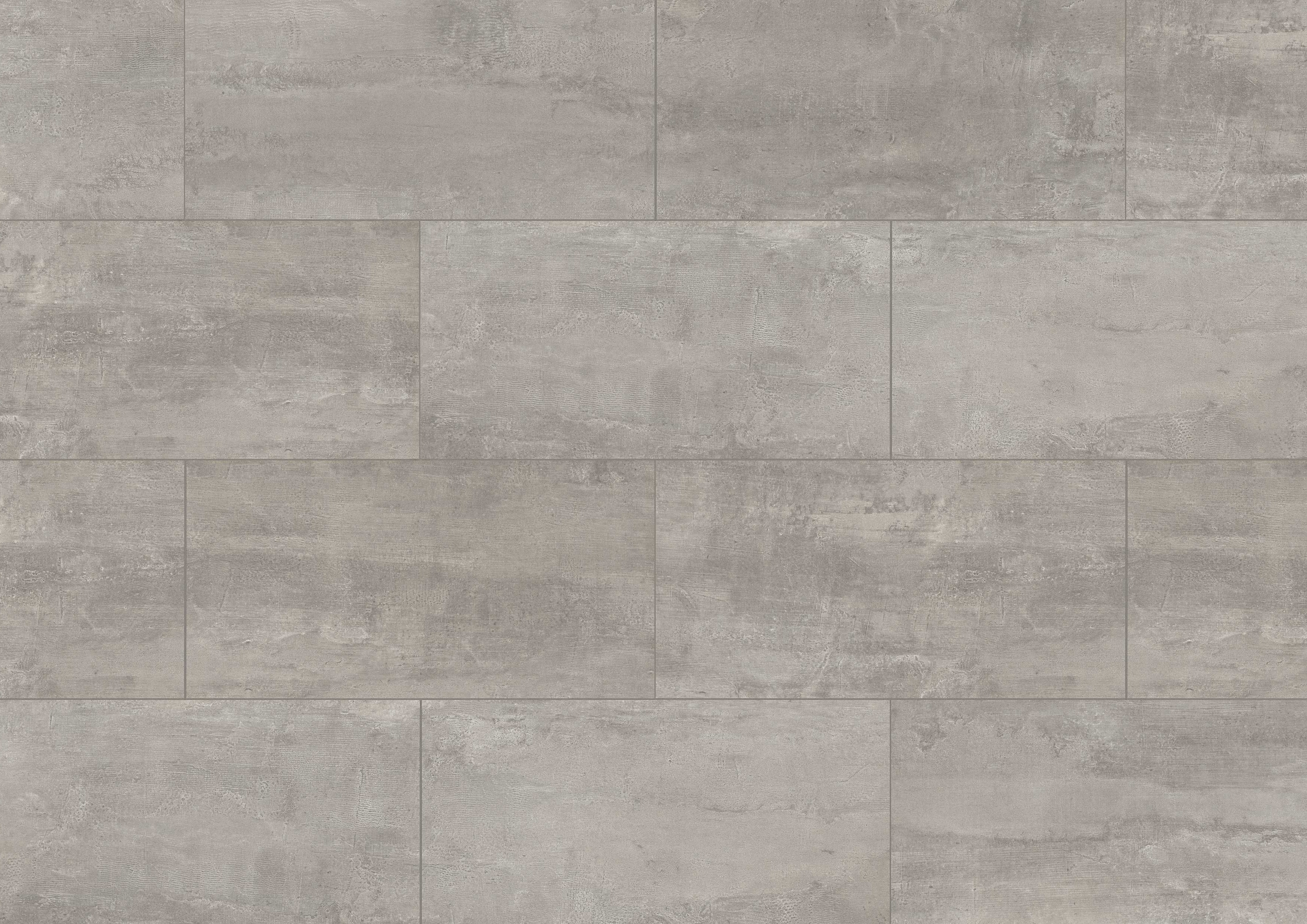 Top-down close-up of K035 Crosstown Traffic laminate flooring – sleek grey tile-look surface with modern stone texture