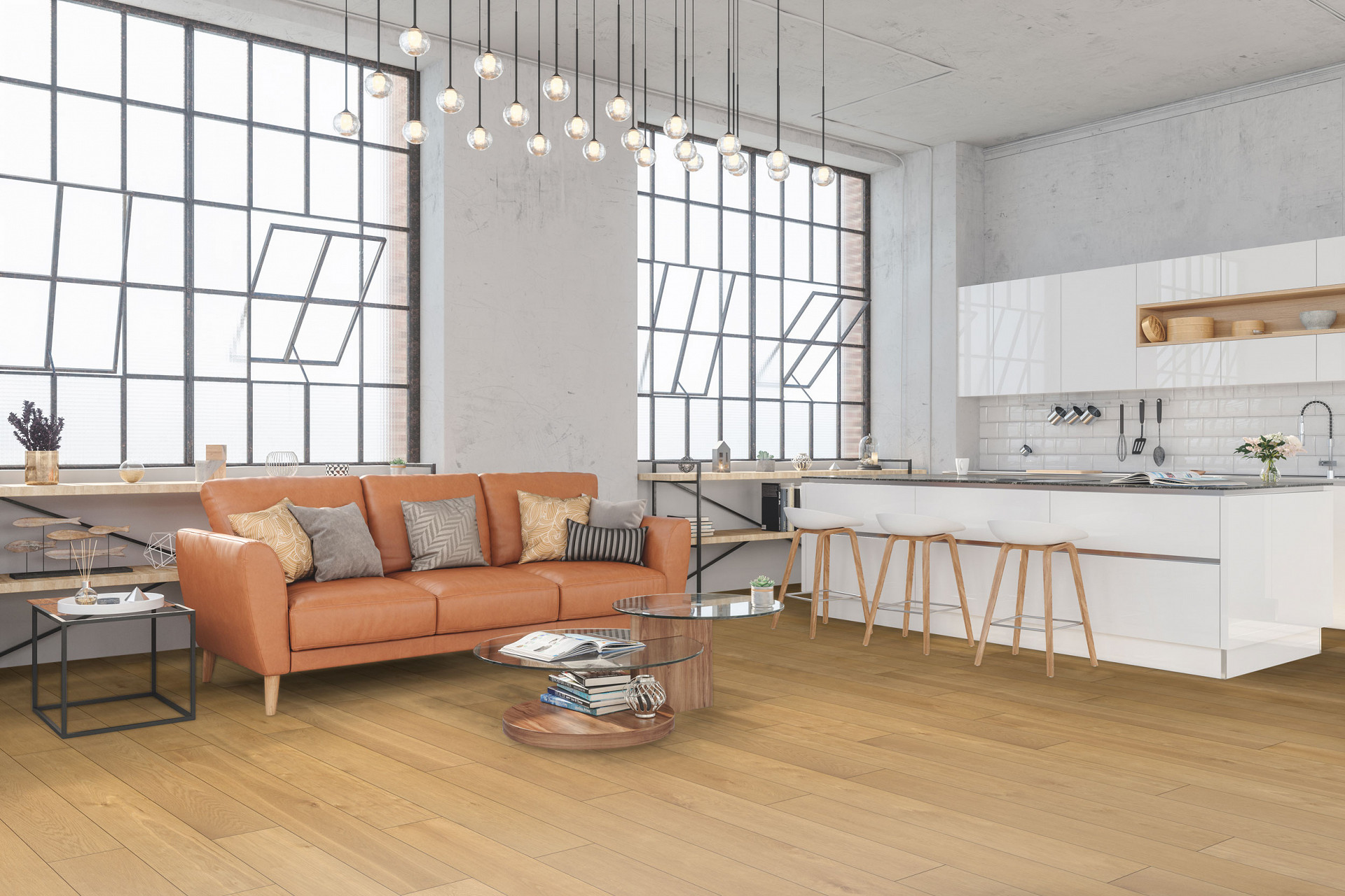 Warm and inviting interior with R081 Crescendo 5+1 SPC flooring