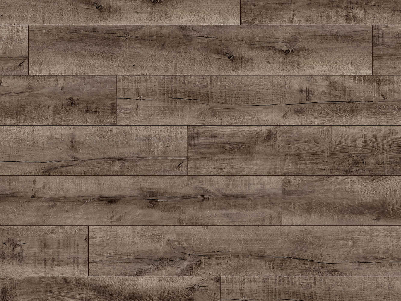 Close-up of Krono Original® Antique Volcano Oak laminate flooring texture with natural wood grain and vibrant color details