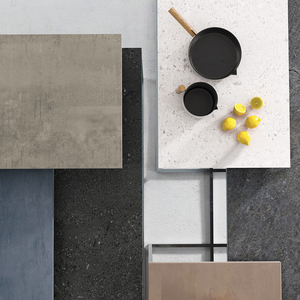 Another close-up image of the K200 Light Grey Concrete RS countertop, showcasing its subtle texture and contemporary aesthetic.