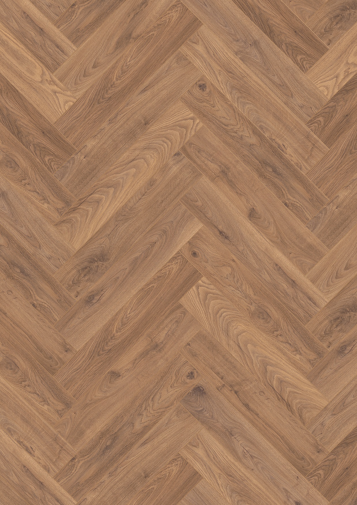 Krono Original laminate flooring in herringbone pattern Firebrand oak 