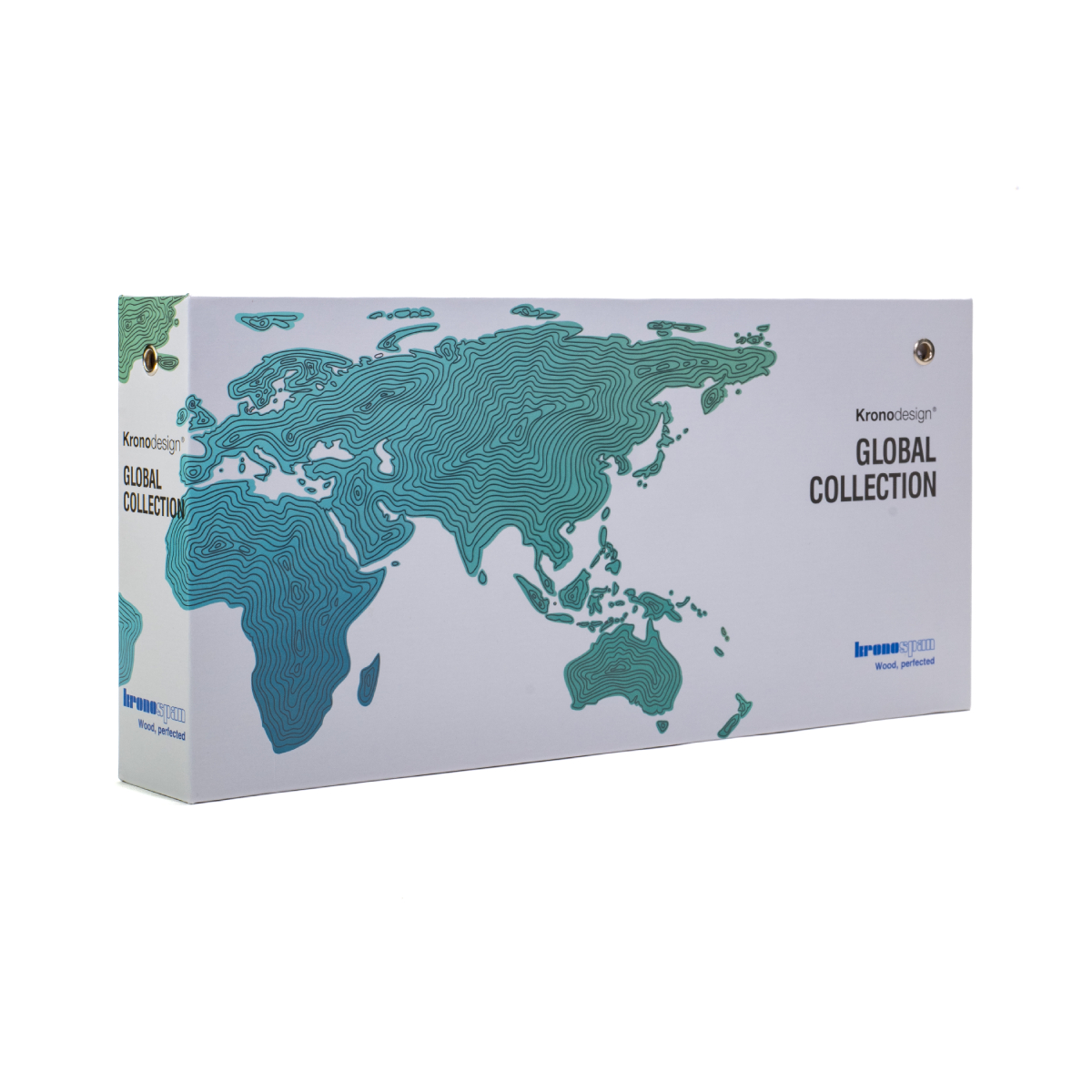 Kronodesign Global collection 23/27 color swatch chart, featuring a variety of options for interior design.