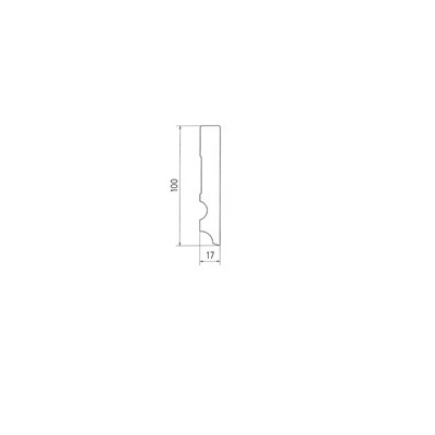 White MDF floor sill with a height of 100 mm suitable for laminate flooring. Can be additionally painted.
