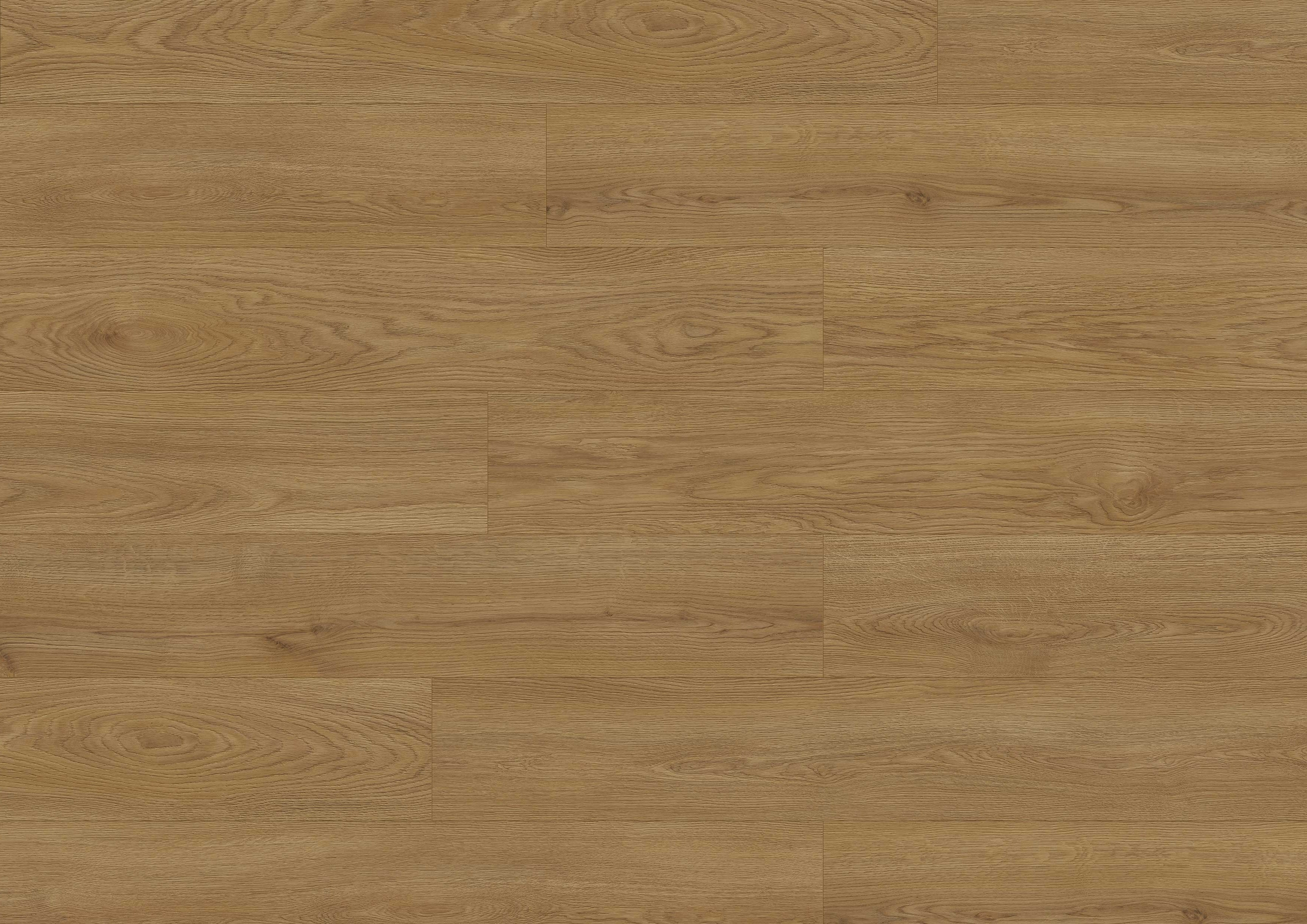 Nahaufnahme des Laminatbodens K638 Wheat Cornforth Oak mit satten Weizentönen und realistischer Holzmaserung aus der Super Natural Classic® Kollektion